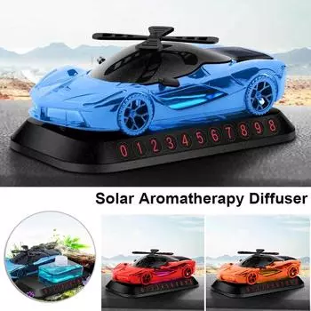Солнечный автомобильный освежитель воздуха с автоматическим вращением, диффузор эфирного масла, камуфляж для приборной панели, украшения для вертолетов, удаление запаха, духи синий