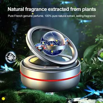 Солнечный автомобильный освежитель воздуха с автоматическим вращением, ароматизатор для приборной панели, диффузор эфирных масел с изображением галактики и планет, автомобильные украшения, аксессуары