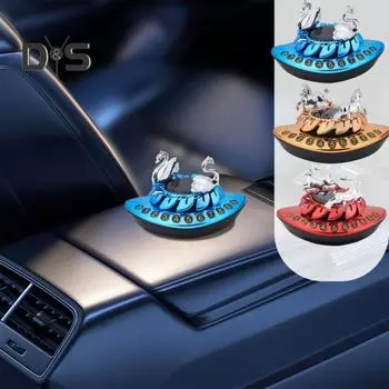 Солнечный автомобильный освежитель воздуха, временный парковочный номер, лошадь, орнамент, вращающийся, длительный аромат, очистка воздуха, автоматический диффузор для ароматерапии, украшение жёлтый