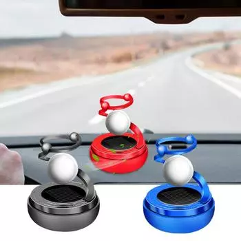 Солнечный автомобильный парфюм Star Ball Design Солнечный вращающийся держатель для духов 360 градусов Регулируемый автомобильный ароматерапевтический диффузор Ароматерапия синий