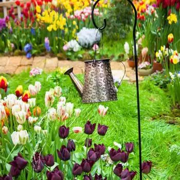 Солнечный чайник, металлическая подвесная лейка со светодиодными гирляндами, водонепроницаемая наружная декоративная лампа на солнечной батарее для сада, дорожки и двора L