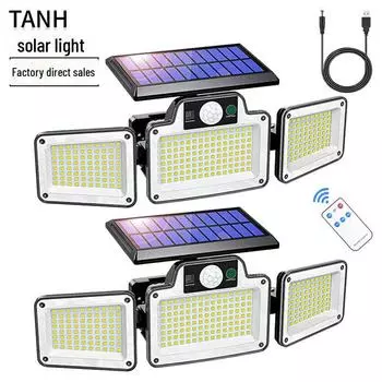 Солнечный датчик движения, уличный настенный светильник для сада и дома - водонепроницаемый и идеально подходит для уличного освещения