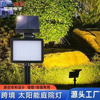 Солнечный дворовый светильник, уличное ландшафтное освещение газона в саду, светильник для деревьев, настенный светильник двойного назначения на солнечной батарее 48 lights - green light