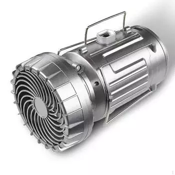 Солнечный фонарь для кемпинга с вентилятором для пеших прогулок, рыбалки, путешествий, серебристый серебряный