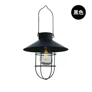Солнечный фонарь, лампа, наружная подвесная лампа для палатки, водонепроницаемые старинные металлические солнечные фонари с вольфрамовой лампой для декора сада на террасе as shown