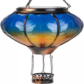 Солнечный фонарь на воздушном шаре, подвесной солнечный фонарь с водонепроницаемой солнечной панелью, цепной крюк,