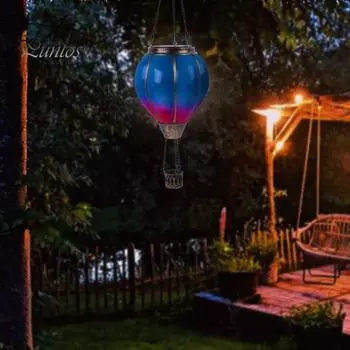 Солнечный фонарь на воздушном шаре с крючком, автоматическое включение/выключение, легко повесить на открытом воздухе, водонепроницаемый воздушный шар на солнечной батарее, декор для лужайки, крыльца красный