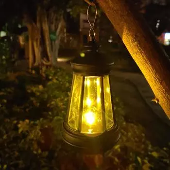 Солнечный фонарь подвесной светильник уличный водонепроницаемый светодиодный светильник в форме свечи на солнечной батарее энергосберегающий автоматический светильник для сада, патио, двора, декоративная лампа M