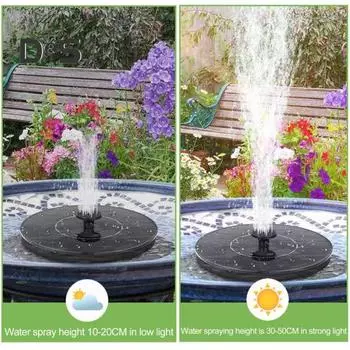 Солнечный фонтан 16/18 см в диаметре, солнечный фонтан для птичьей ванны, насос для украшения сада, солнечный фонтанный насос для птичьих ванн, пруд, аквариум, аквариум S