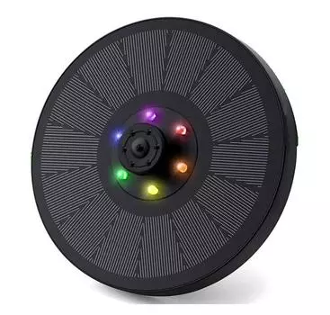 Солнечный фонтан 4 Вт, фонтанный насос для птичьей ванны, модернизированный фонтан со стеклянной панелью и цветными светодиодными лампами, 7 насадок и 4 держателя