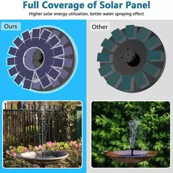 Солнечный фонтан мощностью 3,5 Вт, форма фонтана своими руками с 6 насадками, подходит для солнечного фонтанного насоса в садовых поилках для птиц, аквариумах