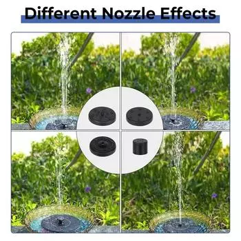 Солнечный фонтан с 6 насадками, насос для поилки птиц на солнечной батарее, независимый портативный плавающий насос для солнечного фонтана, подходит для сада
