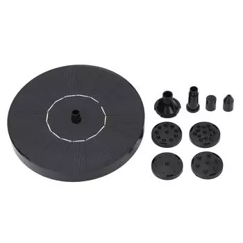 Солнечный фонтан с низким уровнем шума и несколькими насадками, водонепроницаемый плавающий фонтан для пруда, ванночки для птиц, аквариума