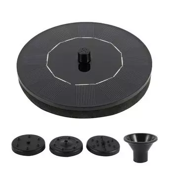 Солнечный фонтанный насос, плавающая солнечная панель, ванночки для птиц, фонтан с 4 насадками для сада, наружного водоема, пруда, декора