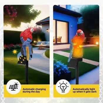 Солнечный газонный светильник Сова Животное Солнечный садовый светильник Солнечный садовый светильник для украшения сада на открытом воздухе Водонепроницаемые солнечные светильники 1PCS