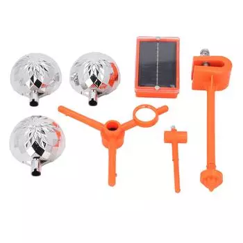 Солнечный голосовой отпугиватель птиц 3 вращающиеся призмы светоотражающее устройство отпугивания чаек для сада на открытом воздухе