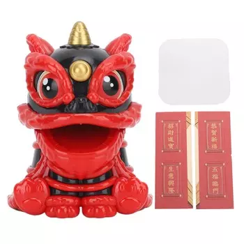 Солнечный кивающий лев, украшение, автоматическое кивание, приносит удачу, богатство, декор просыпающегося льва для автомобиля, дома чёрный