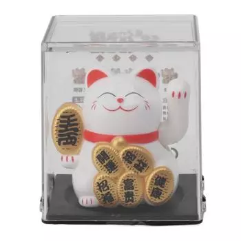 Солнечный кот на удачу 2 дюйма Мини милый солнечный машущий кот Счастливый богатство приветственный кот для дома и автомобиля