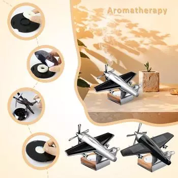 Солнечный маленький самолет, автомобильные парфюмерные украшения, автомобильная ароматерапия, украшение автомобиля, долговечный свет 5 мл One Size чёрный