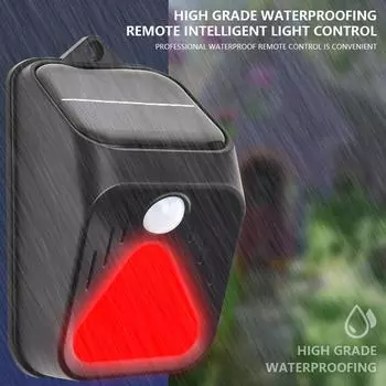 Солнечный меняющийся сигнальный светильник, наружное освещение, инфракрасный датчик, противоугонная настенная солнечная лампа RIR для сада, дома, фермы, красного, черного цвета красный