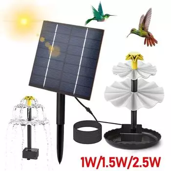 Солнечный насос для фонтана Энергосберегающий комплект для полива растений с солнечной панелью Солнечный фонтан Поилка для птиц Фонтан Открытый садовый бассейн