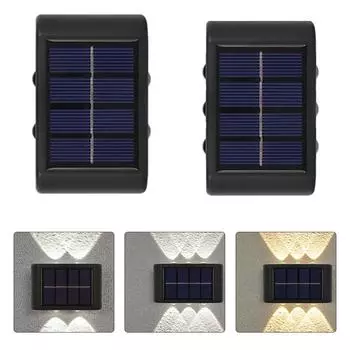 Солнечный настенный светильник ABS+PC IP65 Белый свет/теплый свет 4led