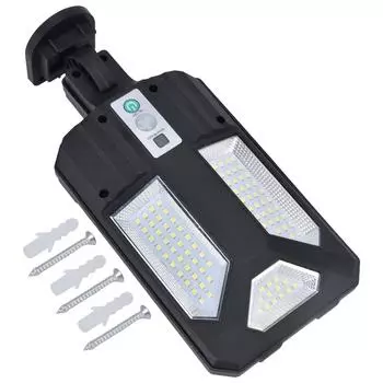 Солнечный настенный светильник IP65 водонепроницаемый 87LED 2400MAH аккумулятор 3000LM датчик движения лампа для сада и дорожек