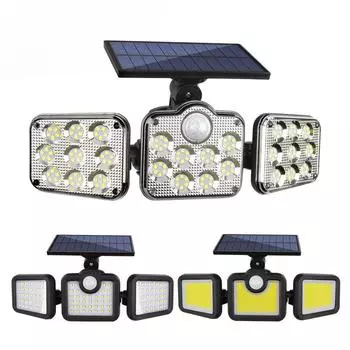 Солнечный настенный светильник с датчиком тела, самовращающийся садовый светильник, уличный водонепроницаемый светильник для гаража, дорожный светильник