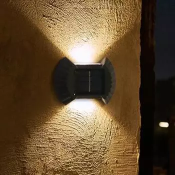 Солнечный настенный светильник Уличные дворовые ландшафты Садовая атмосфера Украшения для стен Балконы Террасы Водонепроницаемая лампа с подсветкой