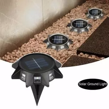 Солнечный наземный светильник, высокая яркость, водонепроницаемый, с автоматической зарядкой, ландшафтное освещение, двор, патио, дорожка, солнечная лампа с датчиком освещенности White Light.