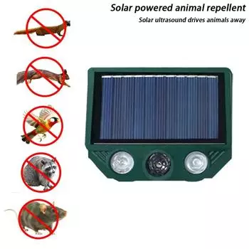 Солнечный отпугиватель мышей настенный патио балкон ультразвуковой отпугиватель животных водонепроницаемый