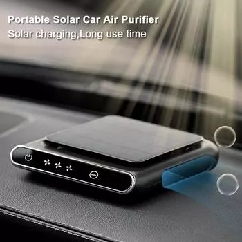 Солнечный PM2.5 HEPA фильтр 1200mAh отрицательный ионный дезодорант USB перезаряжаемый дымоуловитель умный ВКЛ/ВЫКЛ портативный беспроводной ионизатор воздуха