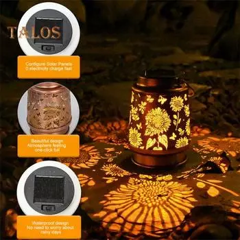 Солнечный подвесной фонарь, наружный декор, вырезанный узор, солнечный свет, устойчивый к погодным условиям, птицы, насекомые, солнечный фонарь для двора, патио, балкона, сада, декор Butterfly