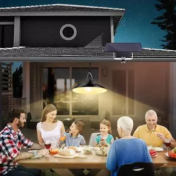 Солнечный подвесной светильник с датчиком движения, уличный светодиодный прожектор с регулируемой яркостью и дистанционным управлением, для крыльца, входной двери, прожектор White