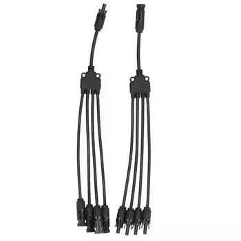 Солнечный разъем Y-образная ветвь 1-4, водонепроницаемый параллельный адаптер-разветвитель для наружного применения