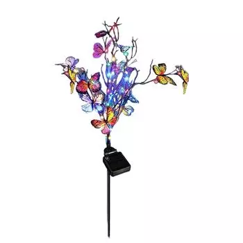 Солнечный садовый светильник освещает лужайку красочными ночными огнями, украшение для сада на открытом воздухе