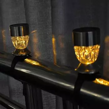 Солнечный садовый светильник, светильник для ограждения балкона, декоративный светильник, солнечный уличный ночной светильник, светильник для газона