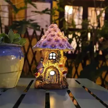Солнечный садовый светильник Treehouse Night Lamp Двор Сад Газон Ландшафтный дизайн Для домашнего декора Открытый водонепроницаемый светодиодный светильник на солнечной батарее