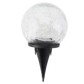 Солнечный шаровой светильник водонепроницаемый автоматический выключатель декоративный теплый желтый светодиодный треснувший шаровой светильник для газона 10cm / 3.9in Ball 20LED