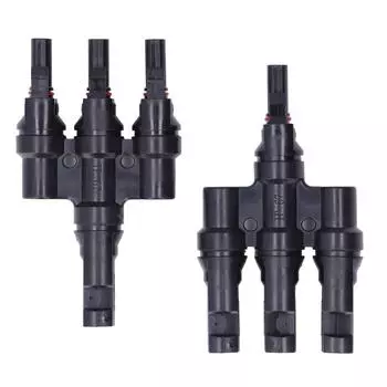 Солнечный соединитель T-образный разъем 3 к 1 PPO водонепроницаемый соединитель для наружной генерации электроэнергии