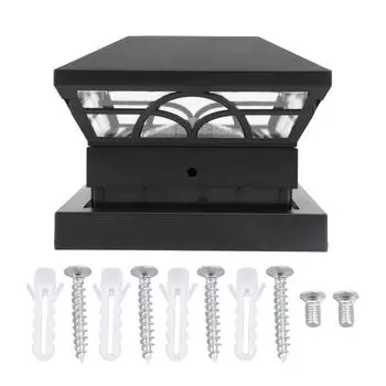 Солнечный столб колпачок светильник открытый солнечный питание IP65 водонепроницаемый для забора сад палуба патио