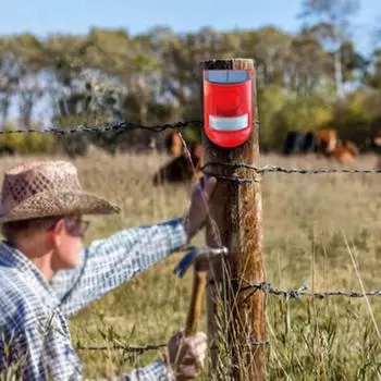 Солнечный стробоскопический светильник с высокой чувствительностью IP65, водонепроницаемый, звук 129 дБ, широкий угол обнаружения, отпугивание животных, работающий на солнечной энергии, светодиодная сирена с высоким децибелом красный