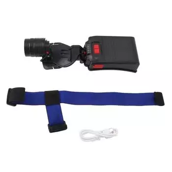 Солнечный свет 2700LM Яркий IPX4 Водонепроницаемый 3 режима освещения Перезаряжаемый сенсорный налобный фонарь с 90??