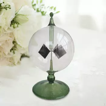 Солнечный свет, давление, ветряная мельница, настольная игрушка, высота 13,8 см, для офисов, многофункциональное украшение зелёный