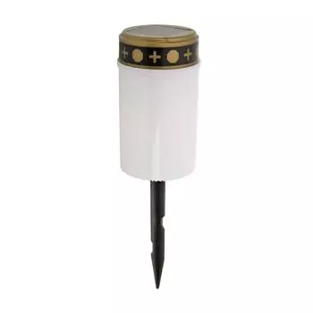 Солнечный свет для могилы, беспламенный электронный светодиодный светильник-свеча (белый) Великобритания