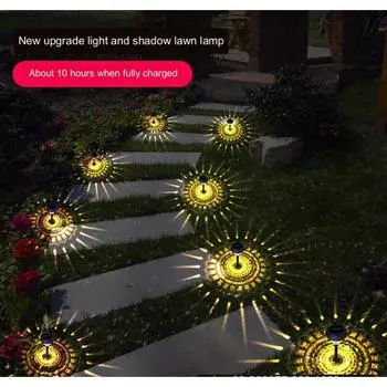Солнечный свет и тень, газонная лампа, уличный водонепроницаемый двор, сад, вилла, украшение для балкона, атмосферный макет, подключаемый торшер 1Pcs белый