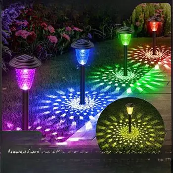 Солнечный свет и теневой светильник для газона, уличный водонепроницаемый сад, вилла, украшение для балкона, атмосферный макет, наземный светильник Warm light