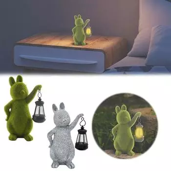 Солнечный свет, статуэтка-статуэтка на солнечной батарее для сада, садовое искусство с солнечной лампой для патио, балкона, двора, сада One Size зелёный