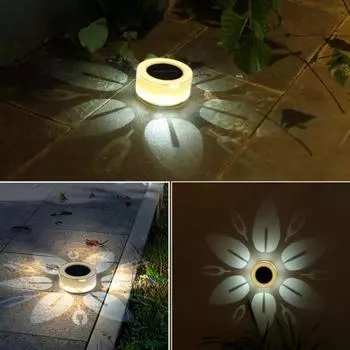 Солнечный свет, светящийся съемный ABS светодиодный солнечный садовый пейзажный светильник, товары для дома белый