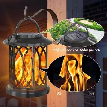 Солнечный свет, уличный садовый светильник с пламенем, автоматическая зарядка, энергосбережение, IP65, водонепроницаемый, простая установка, декоративный фонарь A